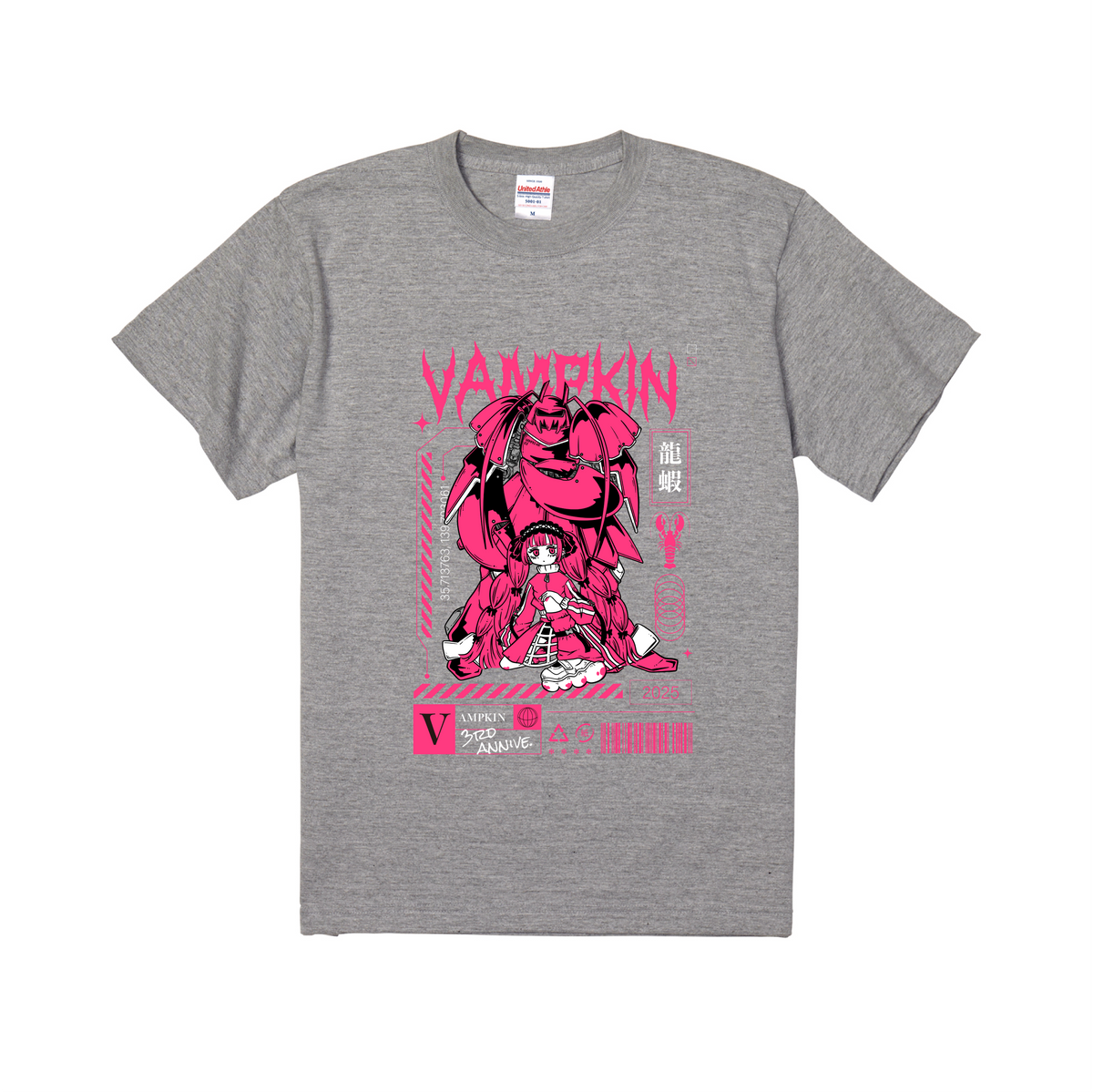 VAMPKIN 3rd Anniversary【2025】Tシャツ(ミックスグレー)