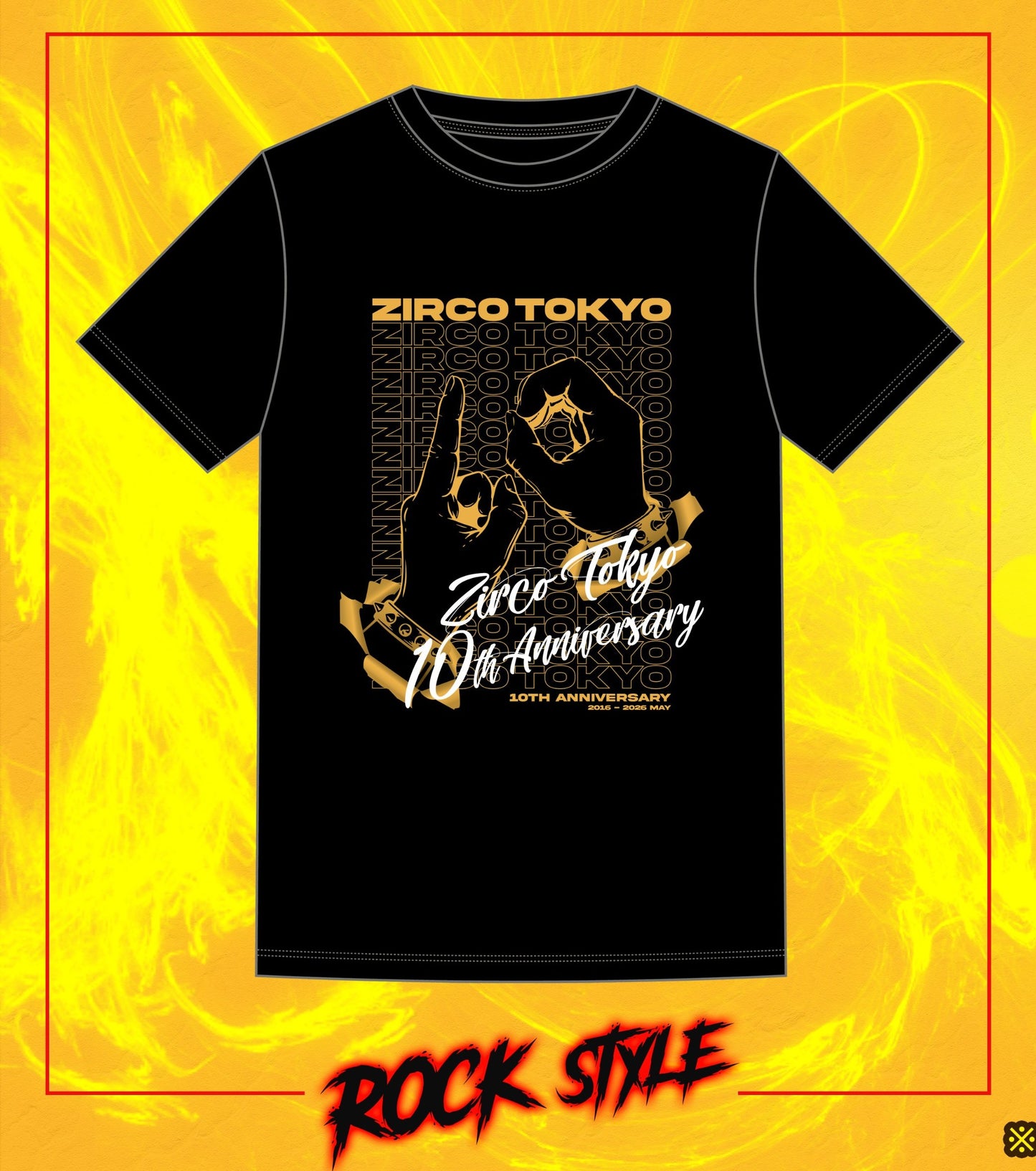 Zirco 10周年記念Tシャツ[ROCK]
